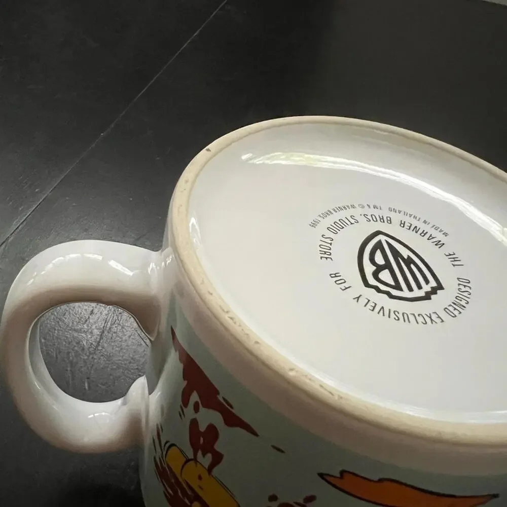 Warner Bros 1996 Coffee Themed White  Cartoon‎ Mug